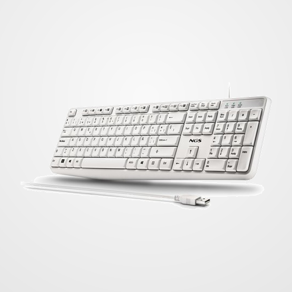[42502472] TECLADO NGS HERITAGE USB BLANCO
