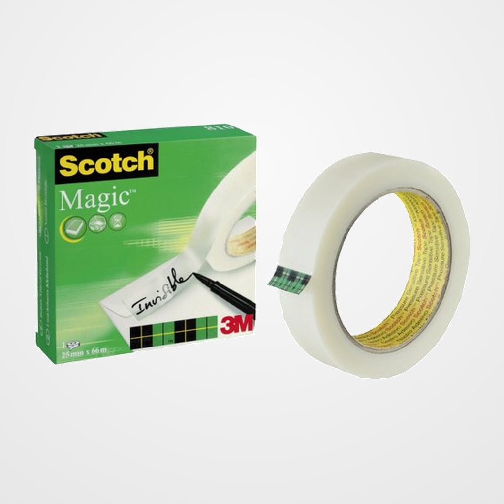 CINTA ADHESIVA SCOTCH MAGIC INVISIBLE rollo 25mm x 66m