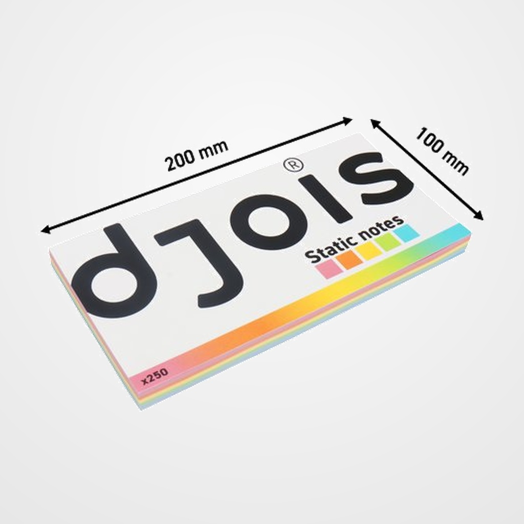 TACO NOTAS ESTATICAS DJOIS 200x100 250 HOJAS SURTIDOS (5x50h)