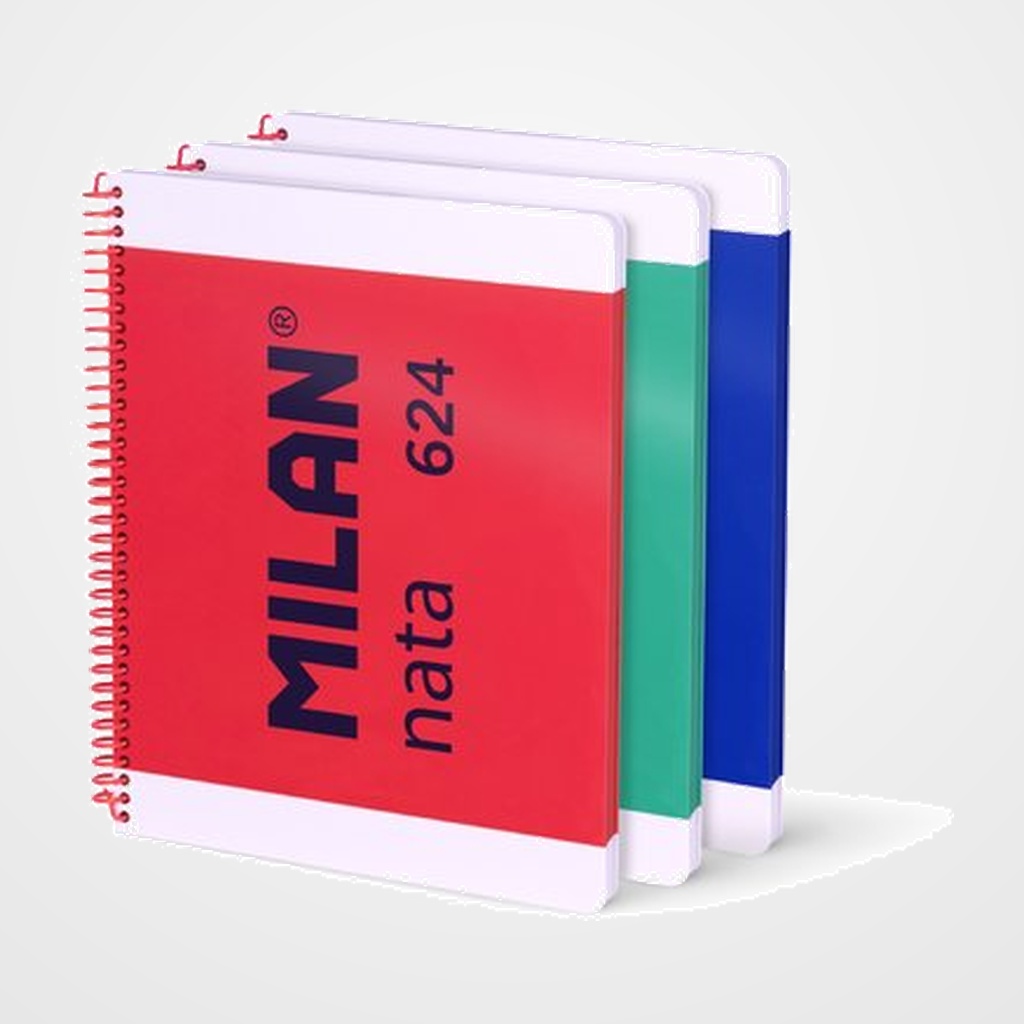 BLOC MILAN NATA 624 since 1918 tapa EXTRA A4 80h CUADRIC.5x5 95g SURTIDO PACK DE 3