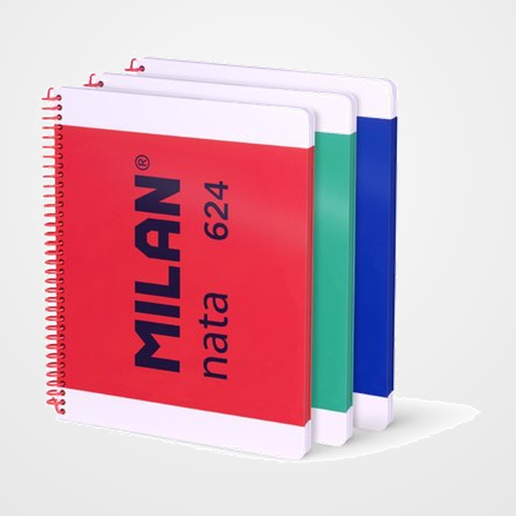BLOC MILAN NATA 624 since 1918 tapa EXTRA A4 80h HORIZONTAL 95g SURTIDO PACK DE 3