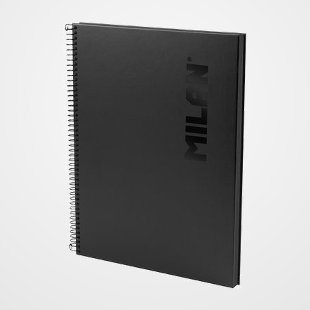 BLOC MILAN SHADOW tapa EXTRA A4 80h HORIZONTAL 95g NEGRO