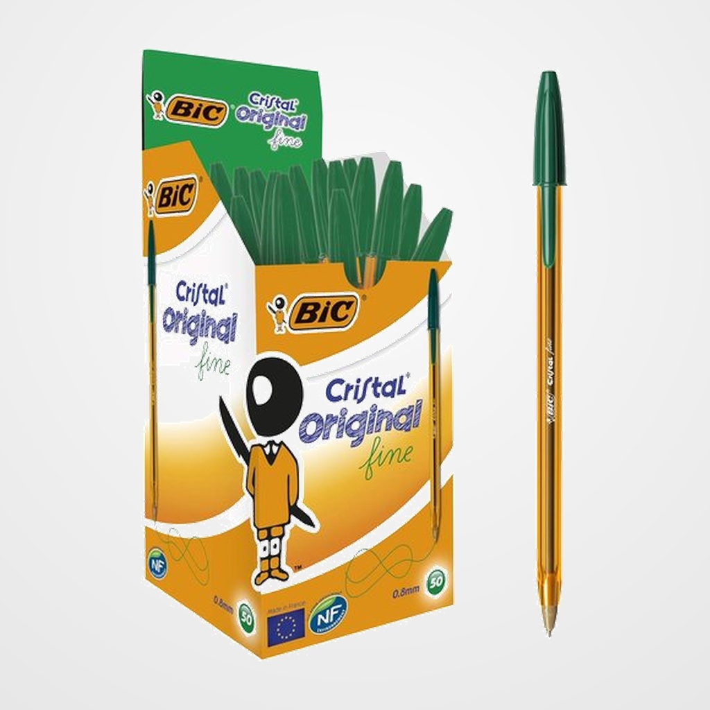 BOLIGRAFO BIC CRISTAL FINE  VERDE