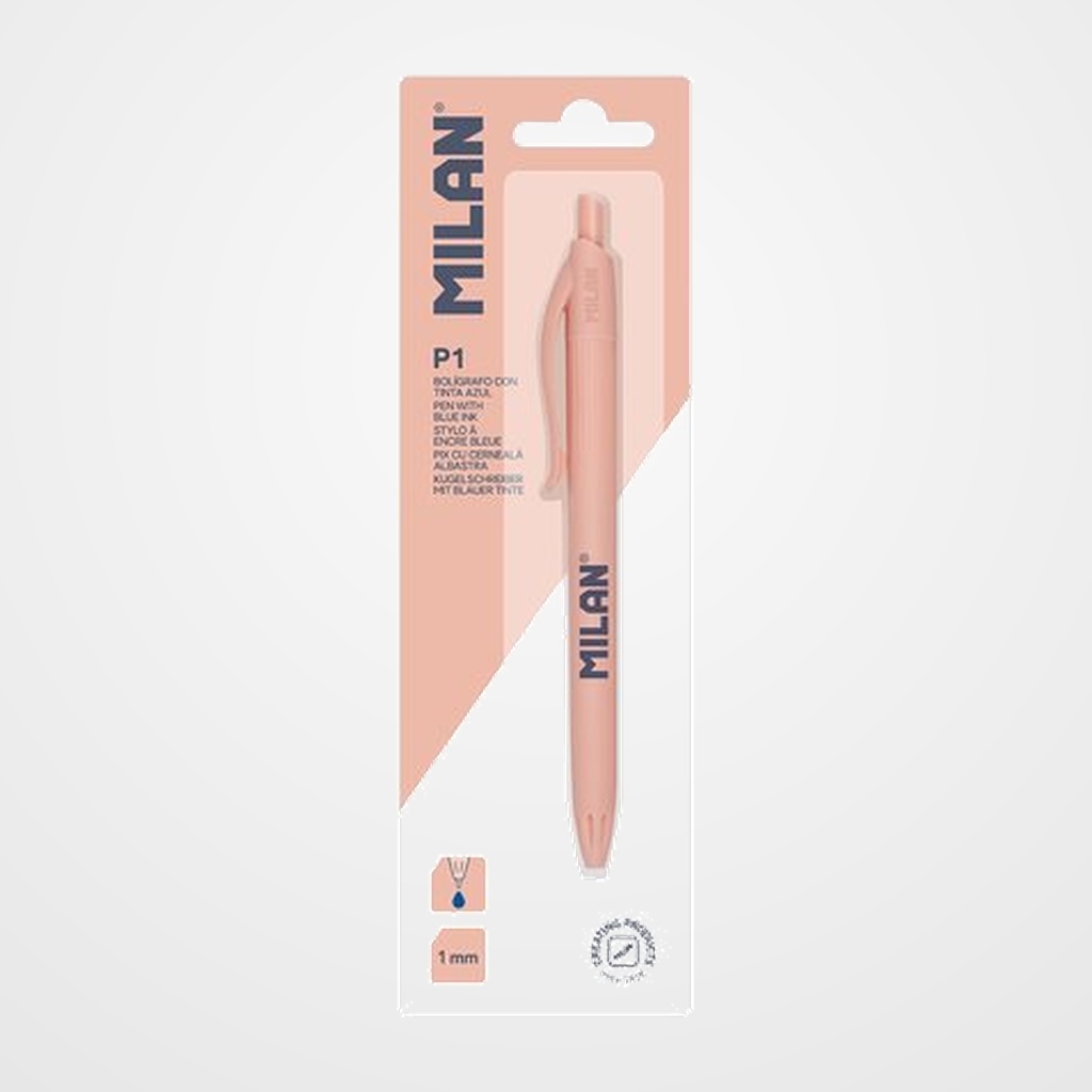 BOLIGRAFO MILAN RETRACTIL P1 430 since 1918 ROSA BLISTER de 1