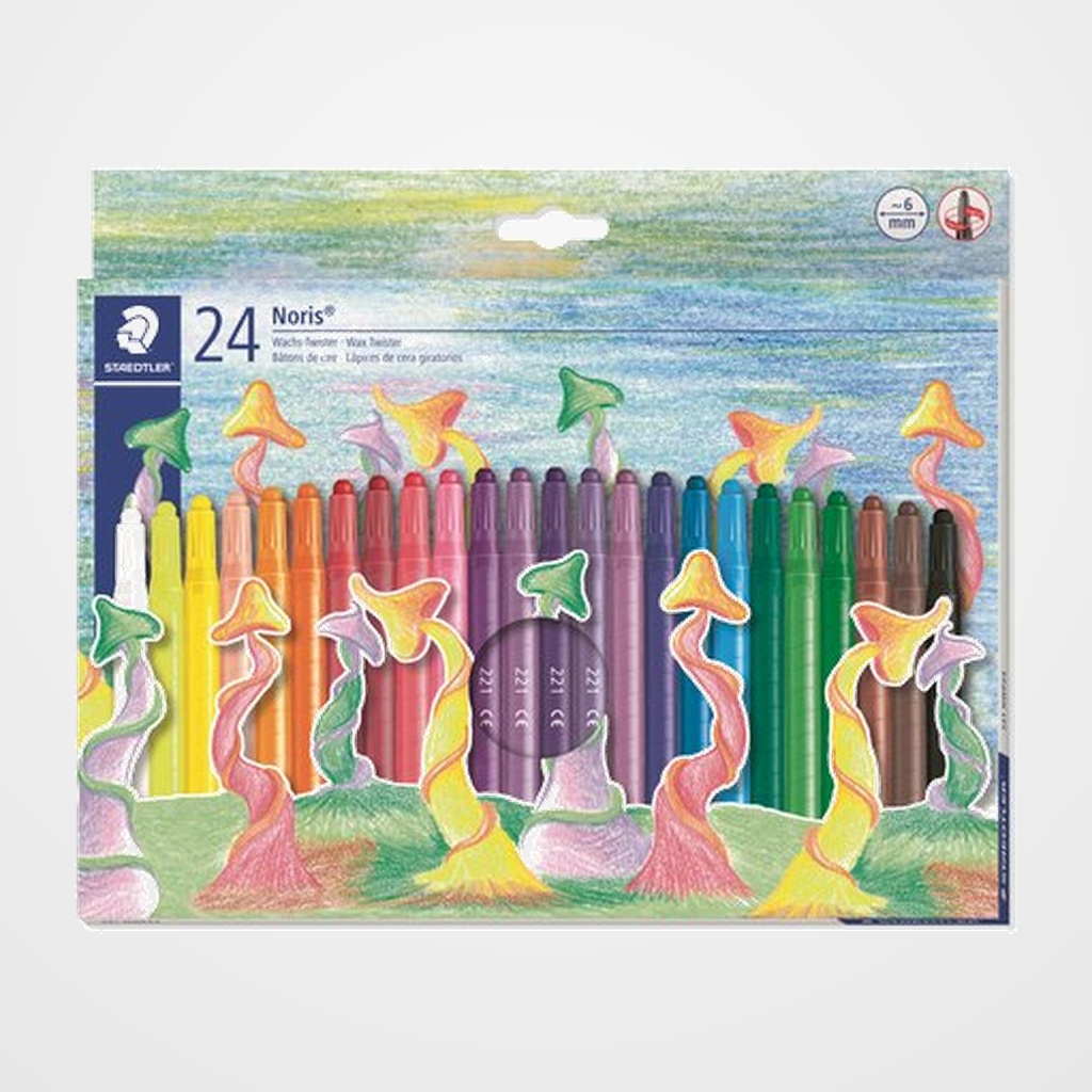 CERAS STAEDTLER 221 NORIS CLUB GIRATORIA ESTUCHE PLAST.de 24