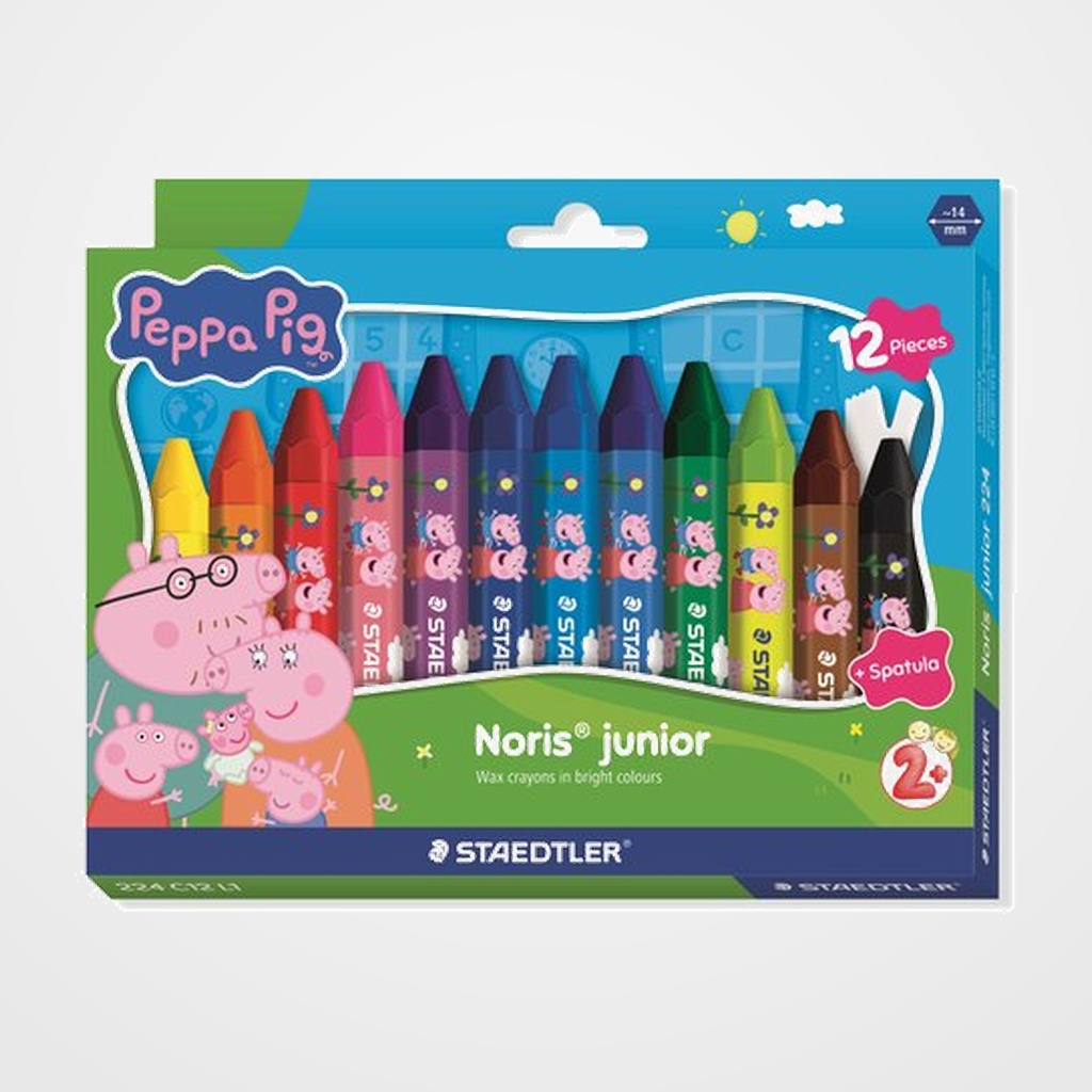 CERAS STAEDTLER 224 NORIS JUNIOR PEPPA PIG ESTUCHE de 12