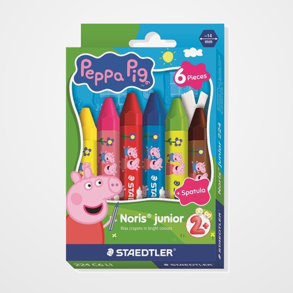 CERAS STAEDTLER 224 NORIS JUNIOR PEPPA PIG ESTUCHE de 6