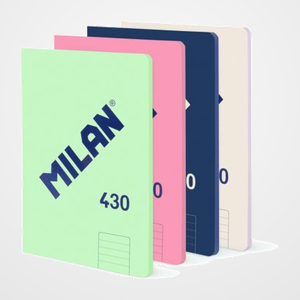 LIBRETA MILAN 430 since 1918 A5 48h ENCOLADA HORIZONTAL 95g SURTIDO PACK DE 4