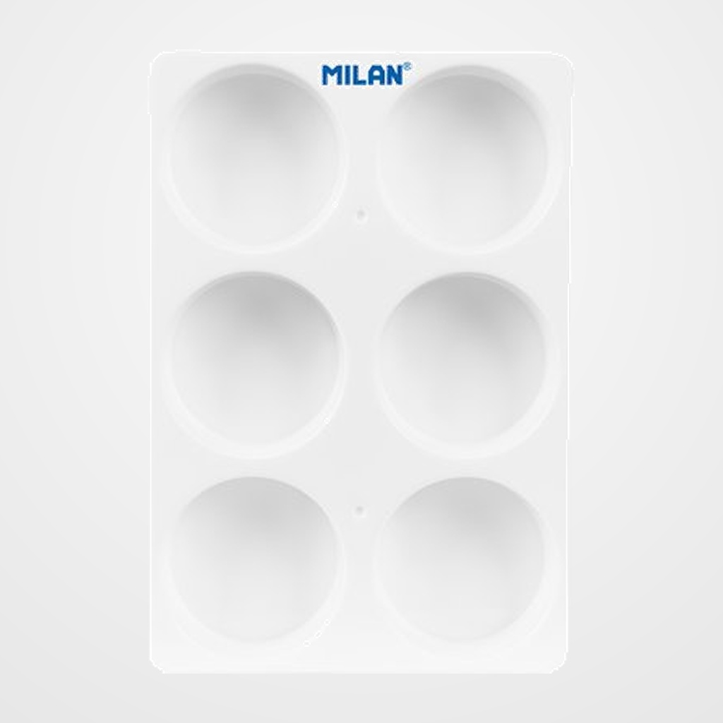 PALETA MILAN DE PLASTICO OVALADA 26.5x18.3 CM 6 ORIFICIOS