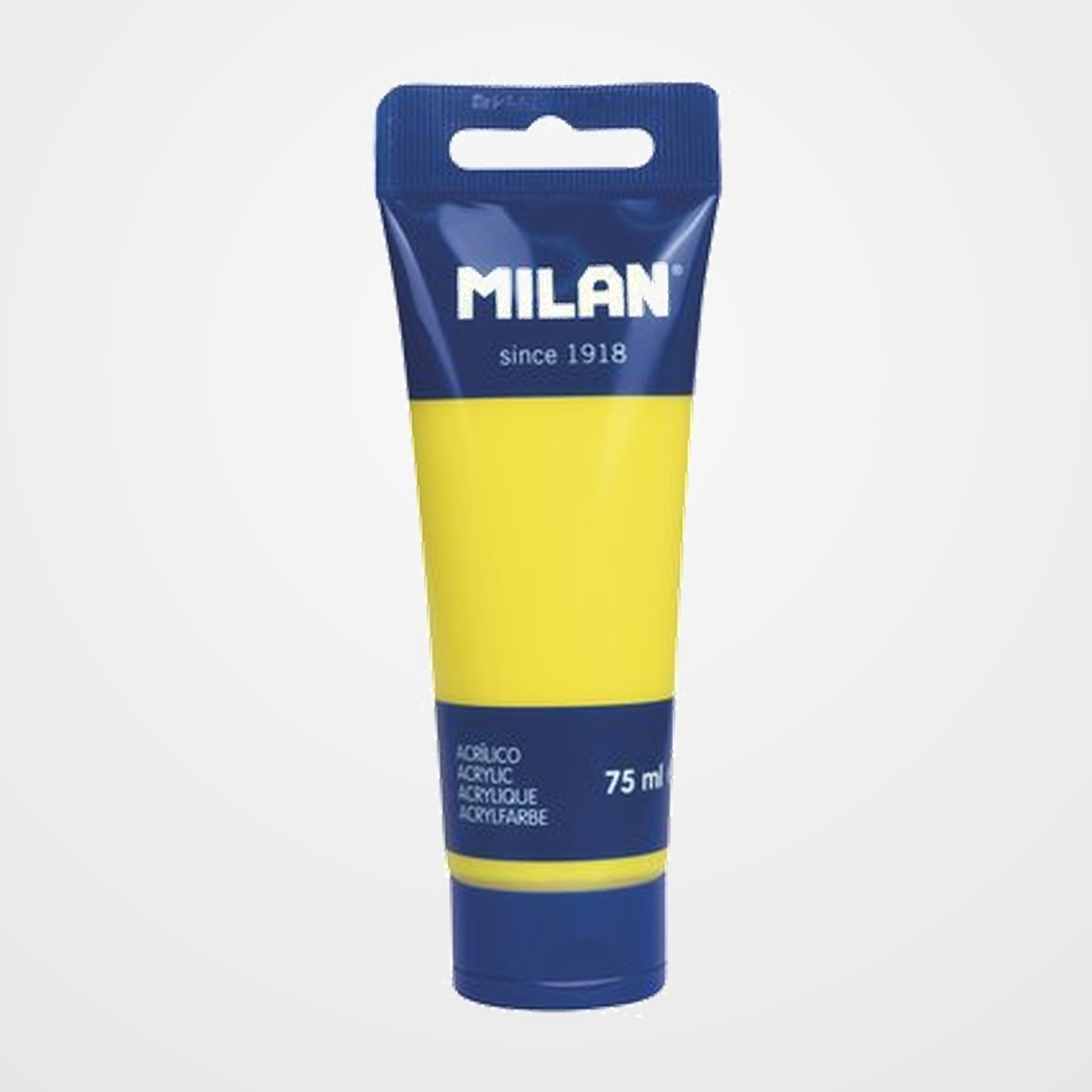 PINTURA ACRILICA MILAN 75 ml (Tubo) AMARILLO (TROPICAL YELLOW)