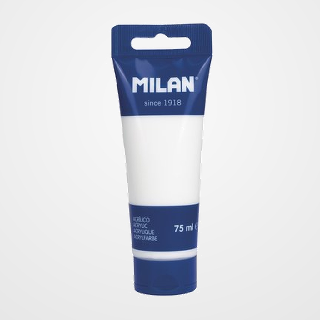 PINTURA ACRILICA MILAN 75 ml (Tubo) BLANCO (ARTIC WHITE)