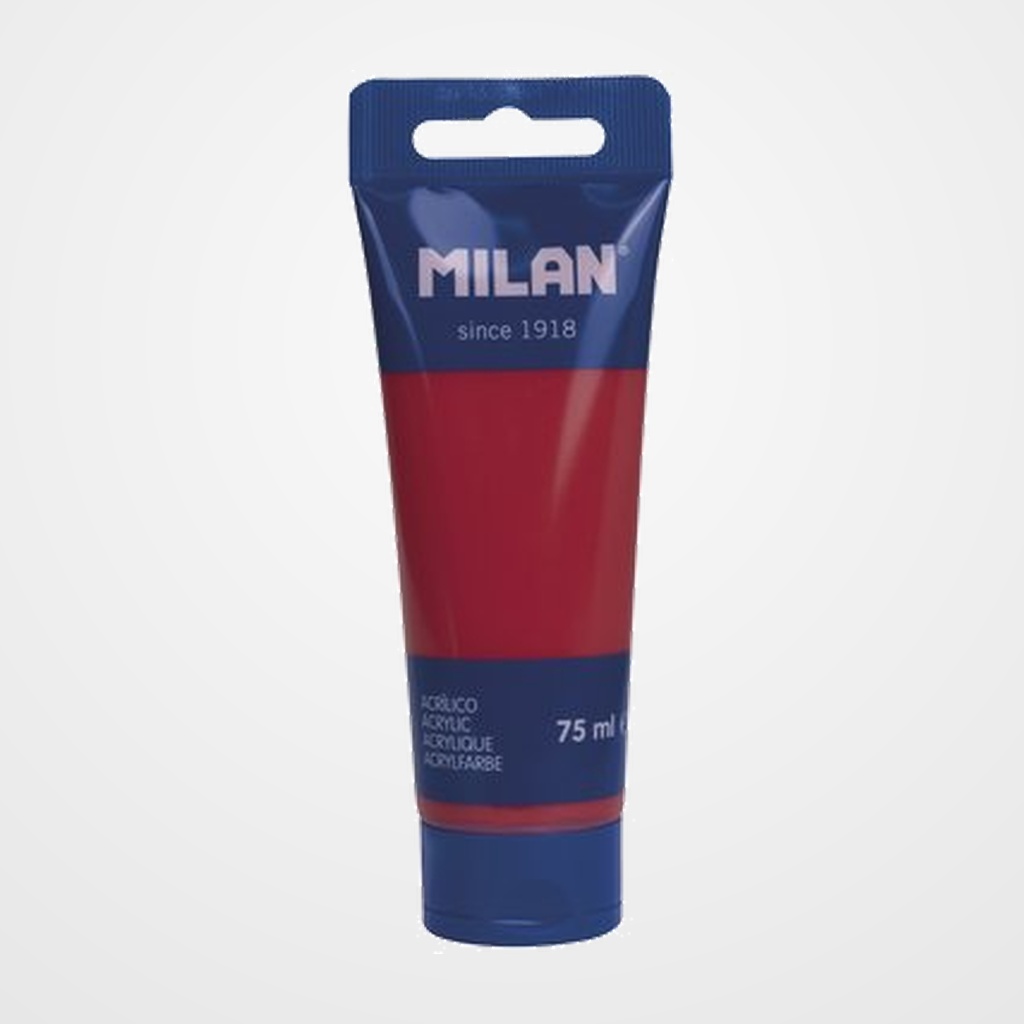 PINTURA ACRILICA MILAN 75 ml (Tubo) CARMIN (CORAL RED)