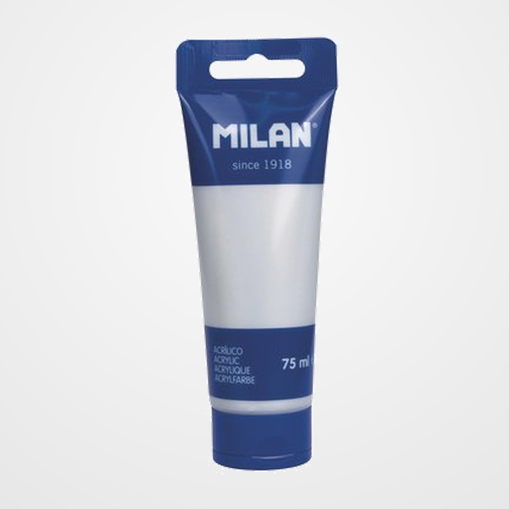 PINTURA ACRILICA MILAN 75 ml (Tubo) PLATA (SILVER)
