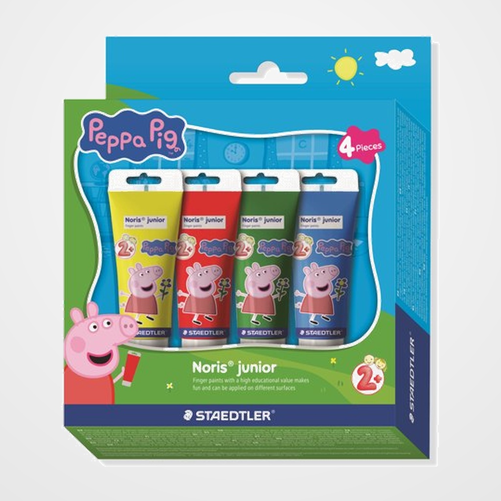 PINTURA de DEDOS STAEDTLER NORIS JUNIOR PEPPA PIG (tubo) ESTUCHE de 4