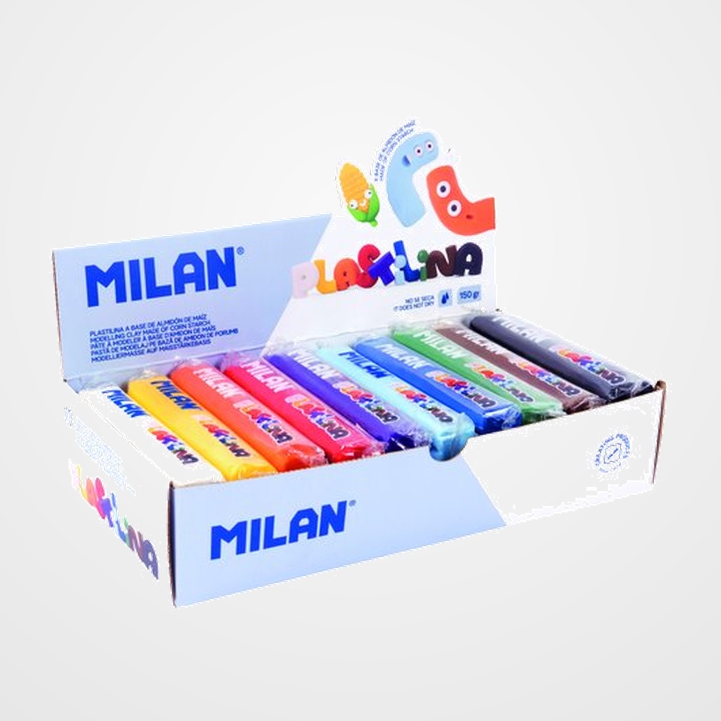 PLASTILINA MILAN 150g CAJA de 10 SURTIDAS