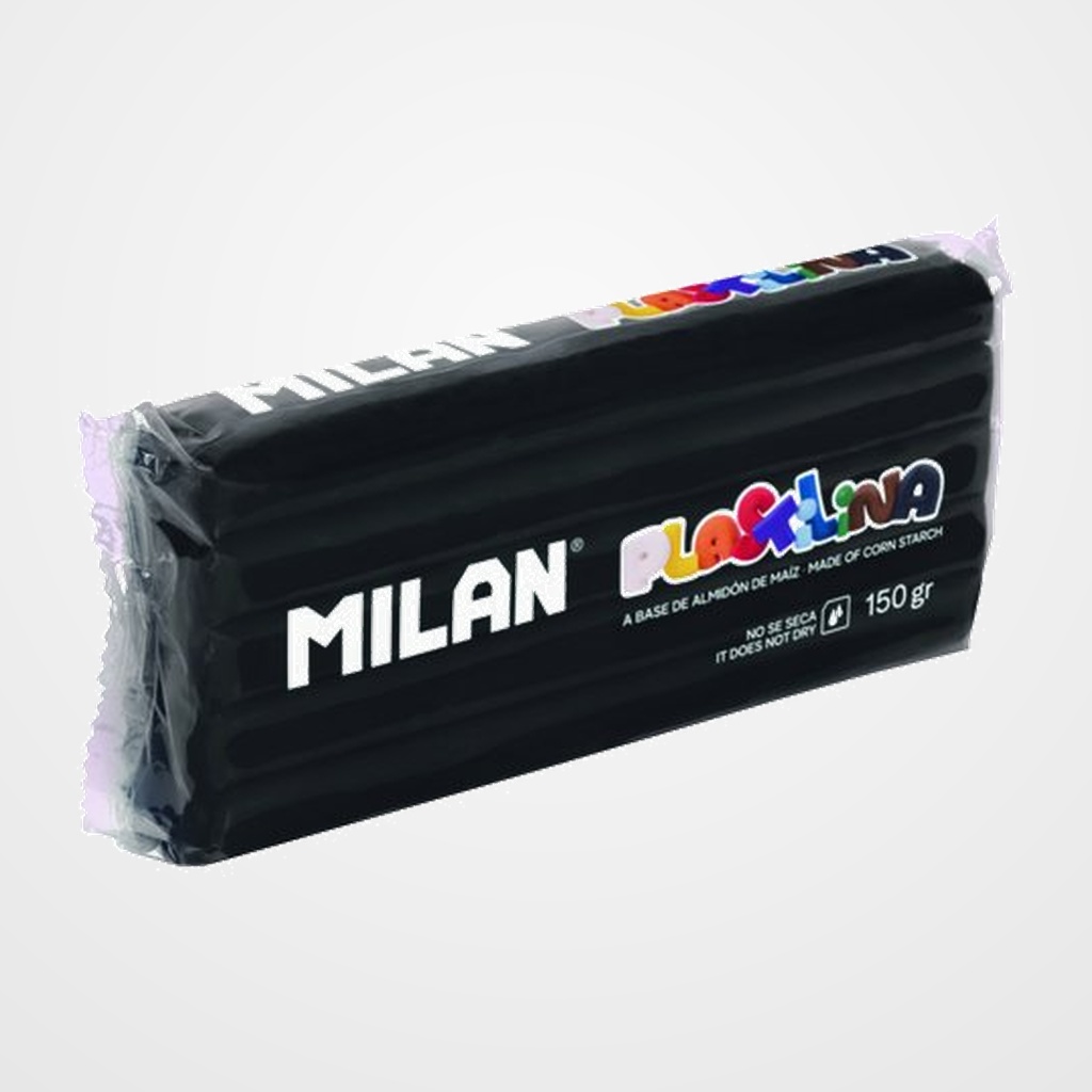 PLASTILINA MILAN 150g NEGRO