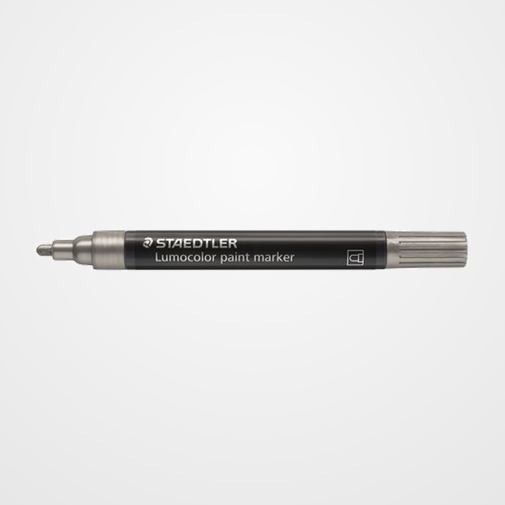 ROTULADOR ACRILICO STAEDTLER  349 LUMOCOLOR PAINT PERMANENTE PLATA