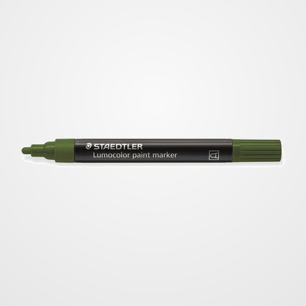 ROTULADOR ACRILICO STAEDTLER 349 LUMOCOLOR PAINT PERMANENTE VERDE OLIVA
