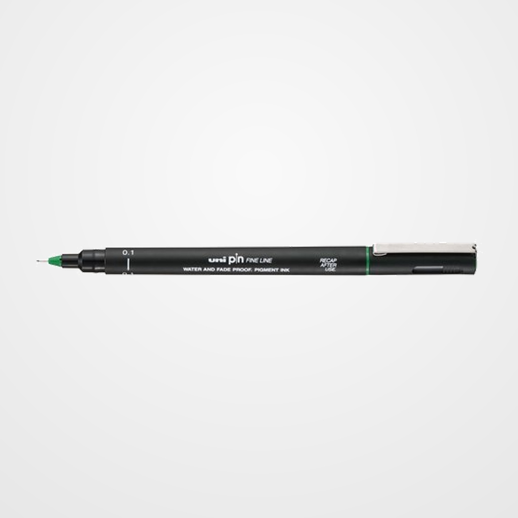 ROTULADOR CALIBRADO UNI-BALL PIN 0,1 mm VERDE