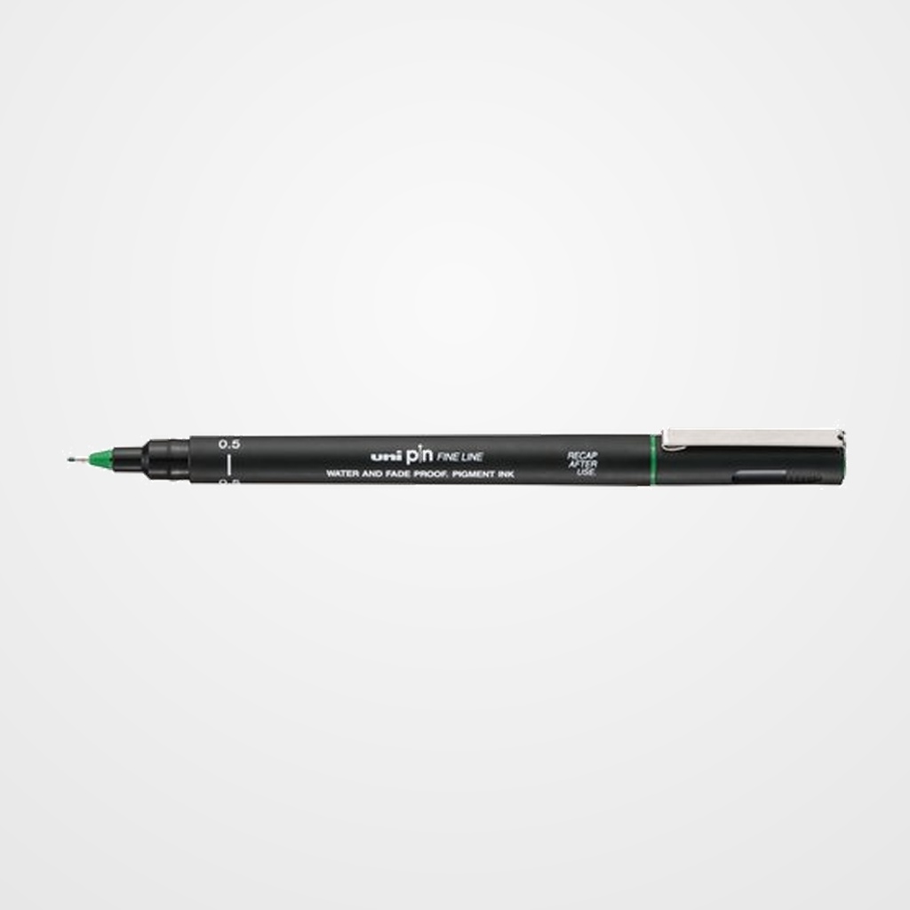 ROTULADOR CALIBRADO UNI-BALL PIN 0,5 mm VERDE