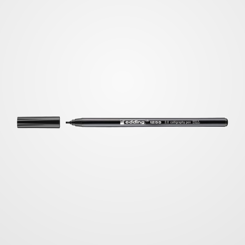 ROTULADOR FIBRA EDDING 1255 CALLIGRAPHY PEN 2.0mm NEGRO