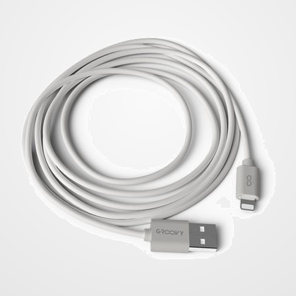 CABLE GROOVY USB - LIGHTNING APPLE ALTO RENDIMIENTO 2,0A BLANCO 2 m.