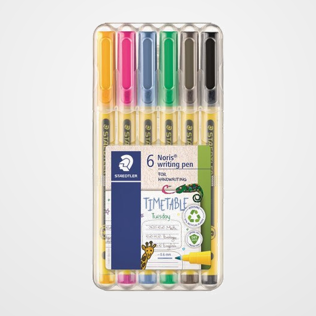 ROTULADOR FIBRA STAEDTLER  307 NORIS WRITING PEN SURTIDO ESTUCHE de 6