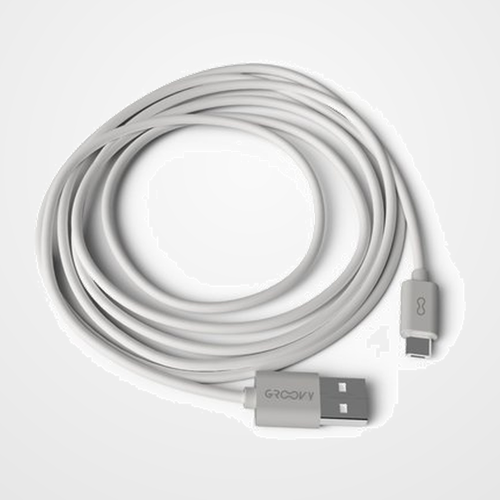 CABLE GROOVY USB - MICRO ALTO RENDIMIENTO 2A BLANCO 2 m.