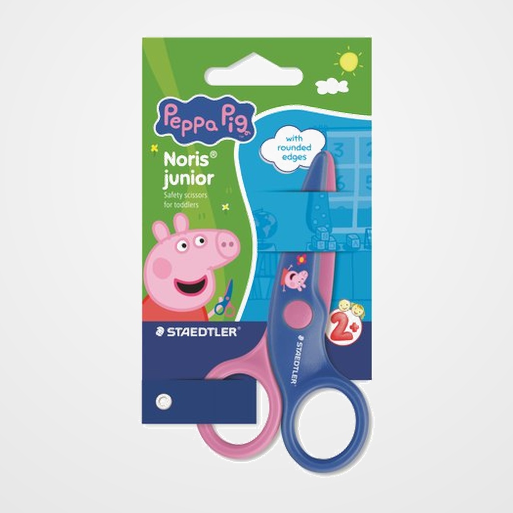 TIJERAS ESCOLARES STAEDTLER NORIS JUNIOR PEPPA PIG 10 cm.