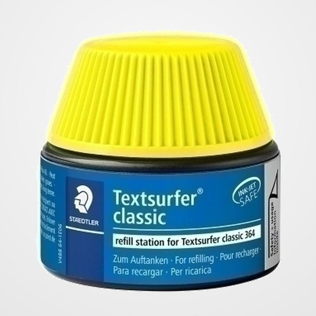 TINTA ROTULADOR STAEDTLER 364 FLUORESCENTE FRASCO 30 ml. AMARILLO