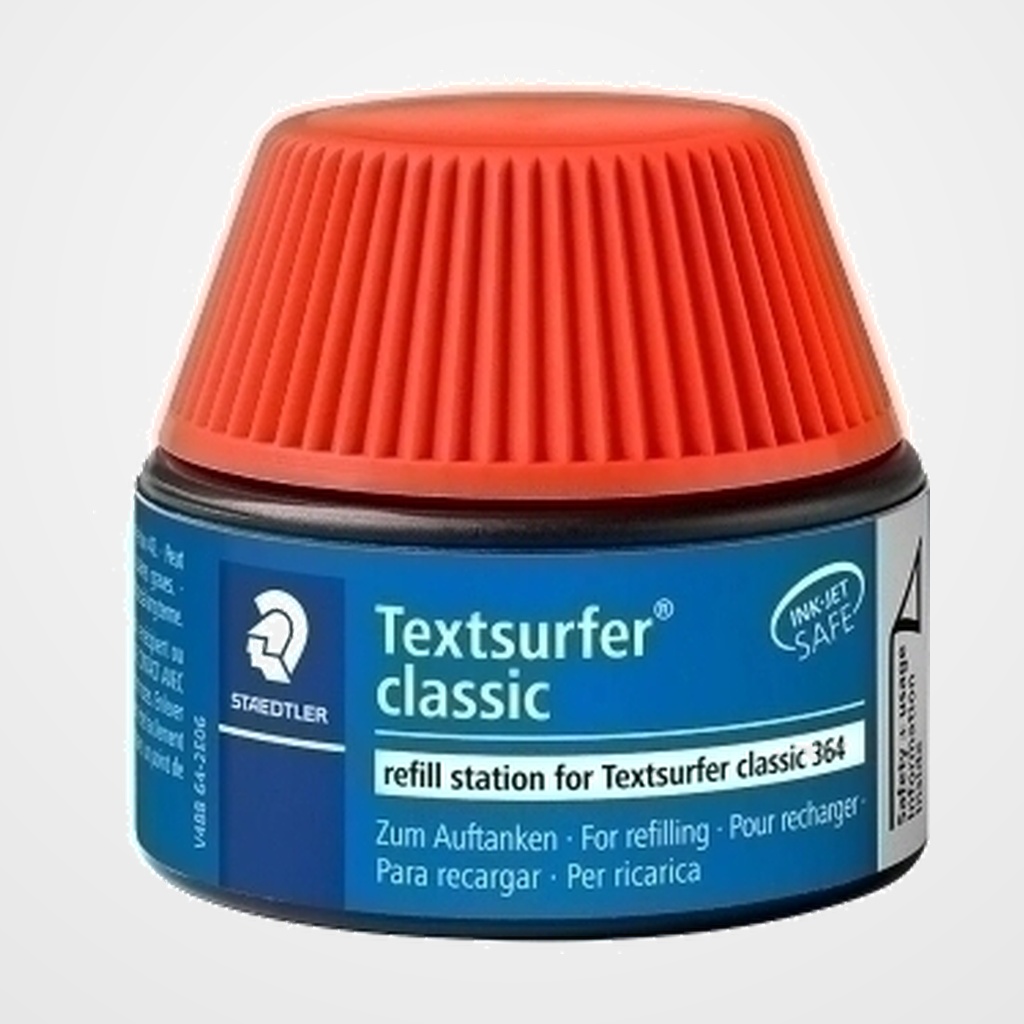 TINTA ROTULADOR STAEDTLER 364 FLUORESCENTE FRASCO 30 ml. ROJO