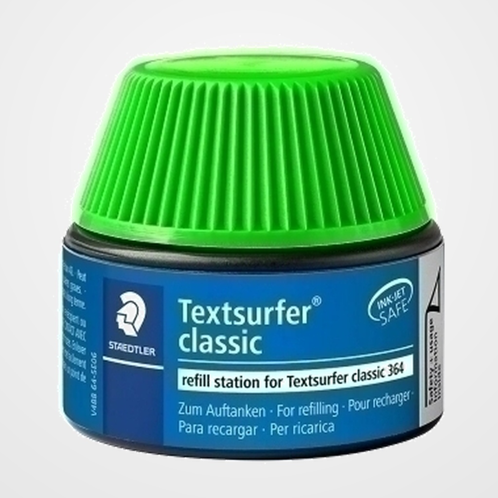 TINTA ROTULADOR STAEDTLER 364 FLUORESCENTE FRASCO 30 ml. VERDE