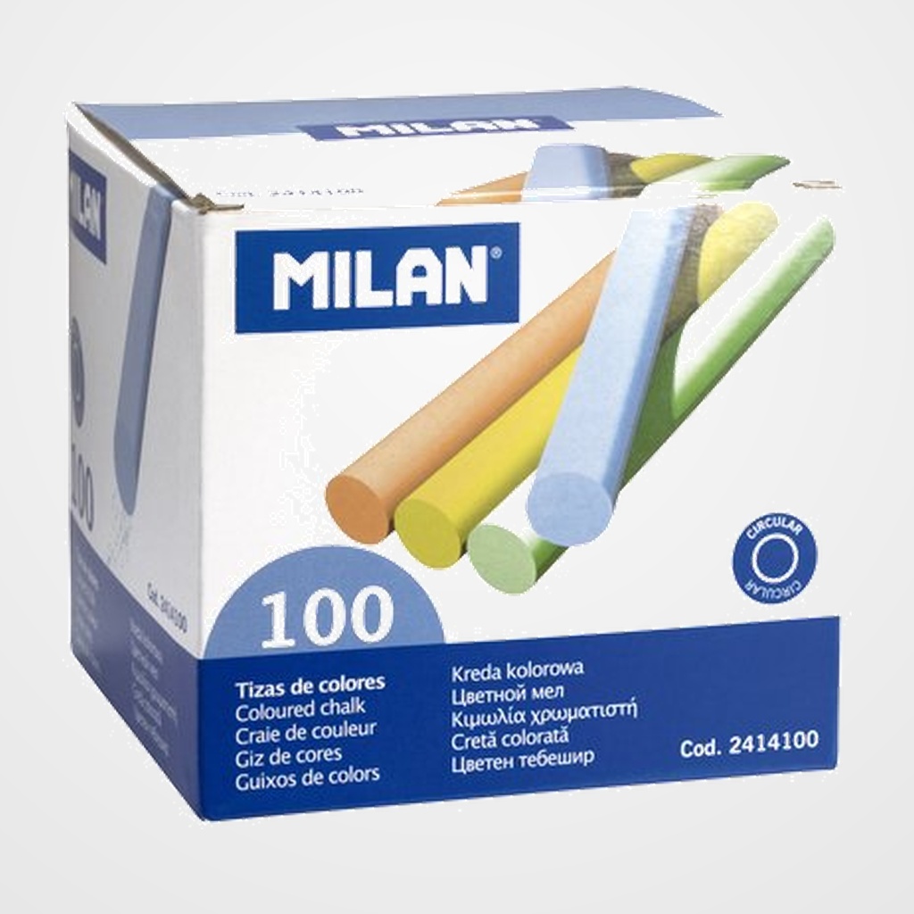 TIZAS COLORES MILAN CAJA DE 100