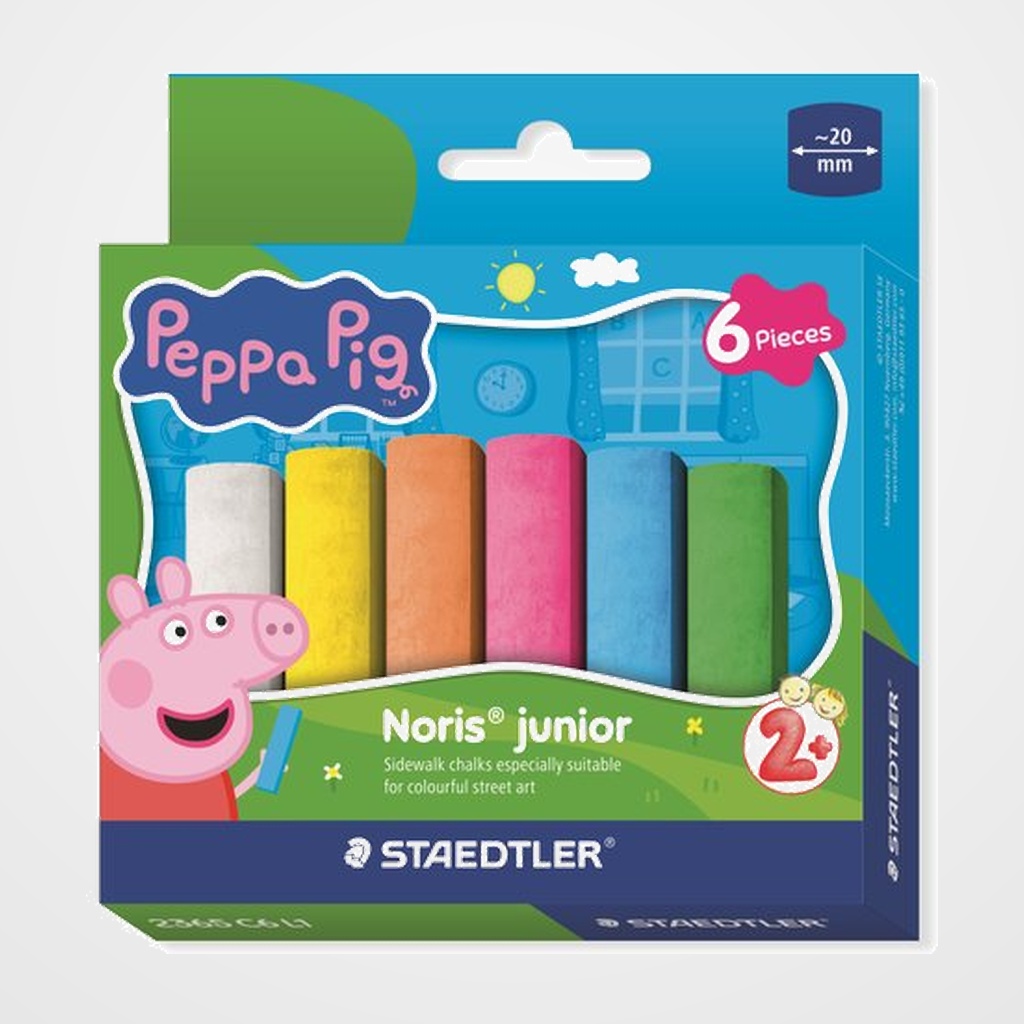 TIZAS de COLORES STAEDTLER NORIS JUNIOR PEPPA PIG ESTUCHE de 6