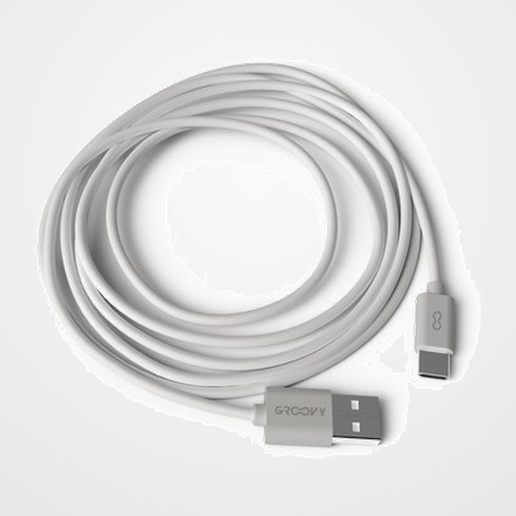 CABLE GROOVY USB - TYPE C ALTO RENDIMIENTO 2A BLANCO 2 m.