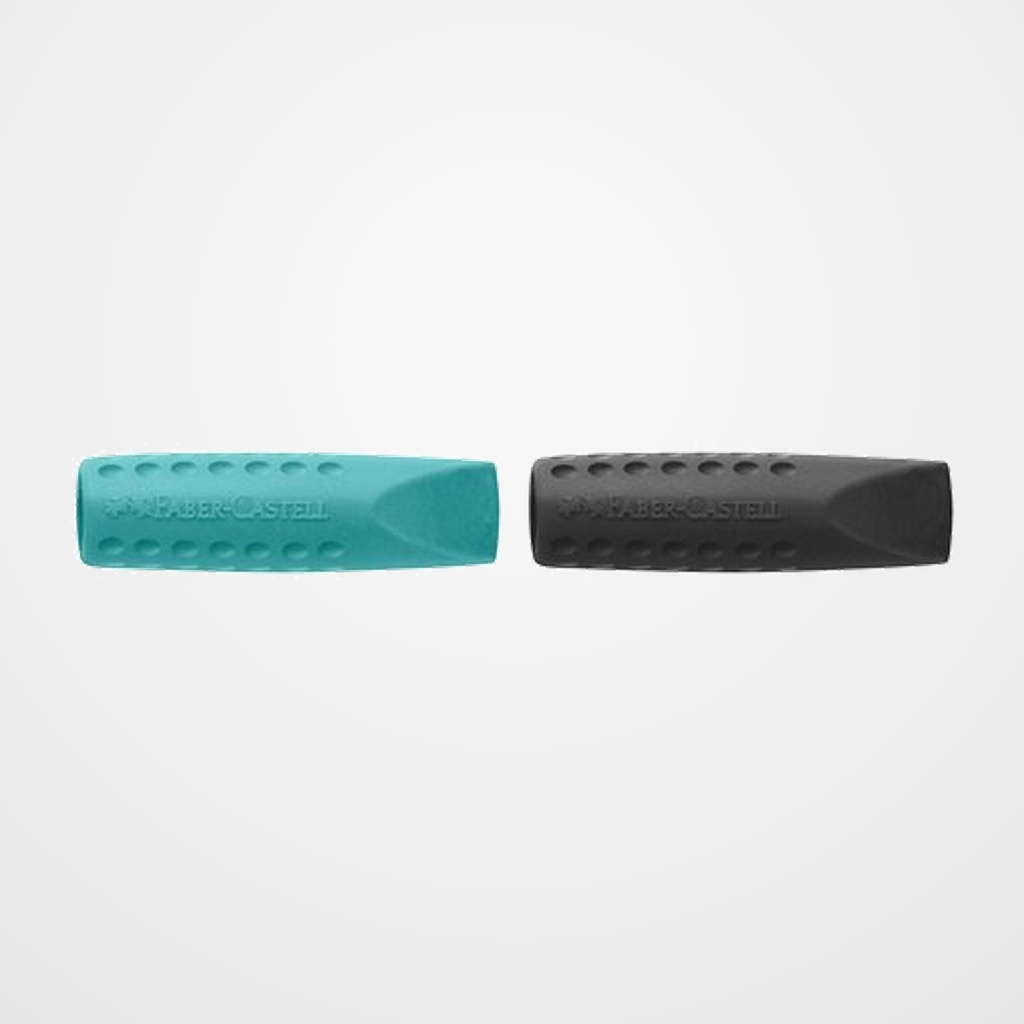 [11101406] GOMA de BORRAR FABER-CASTELL CAP GRIP 2001 BLISTER de 2 COLORES
