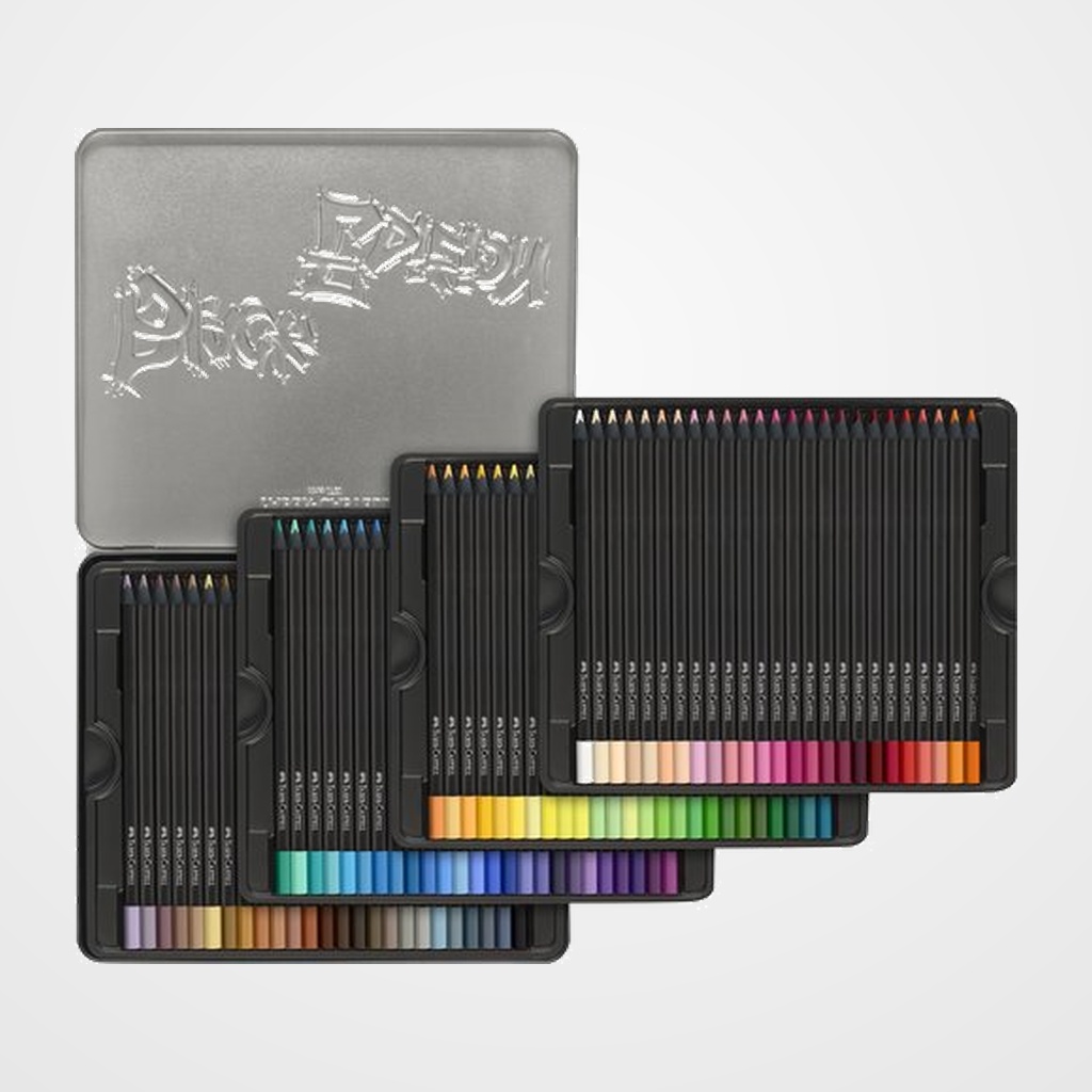 [12802811] LAPICES de COLORES FABER-CASTELL BLACK EDITION ESTUCHE METAL de 100