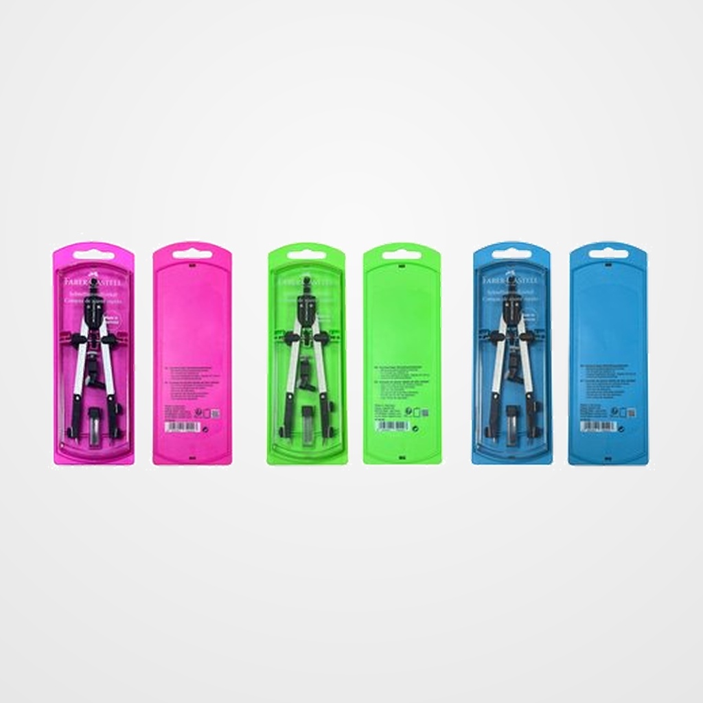 [16301269] COMPAS FABER-CASTELL AJUSTE RAPIDO COLORES NEON AZUL