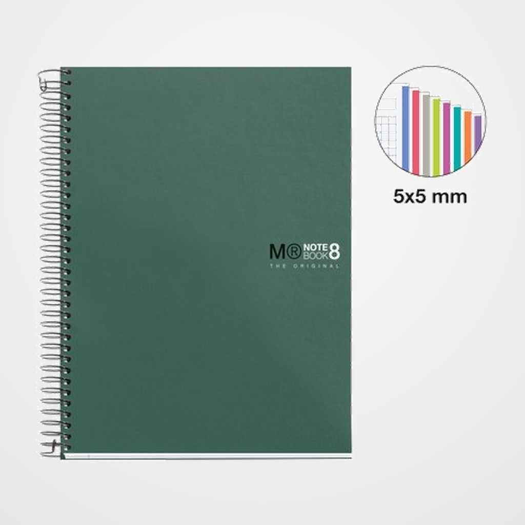 BLOC MIQUELRIUS THE ORIGINAL NOTEBOOK 8 micro.tapa PP A5 200h 70g CUADRIC.5x5 KAKI