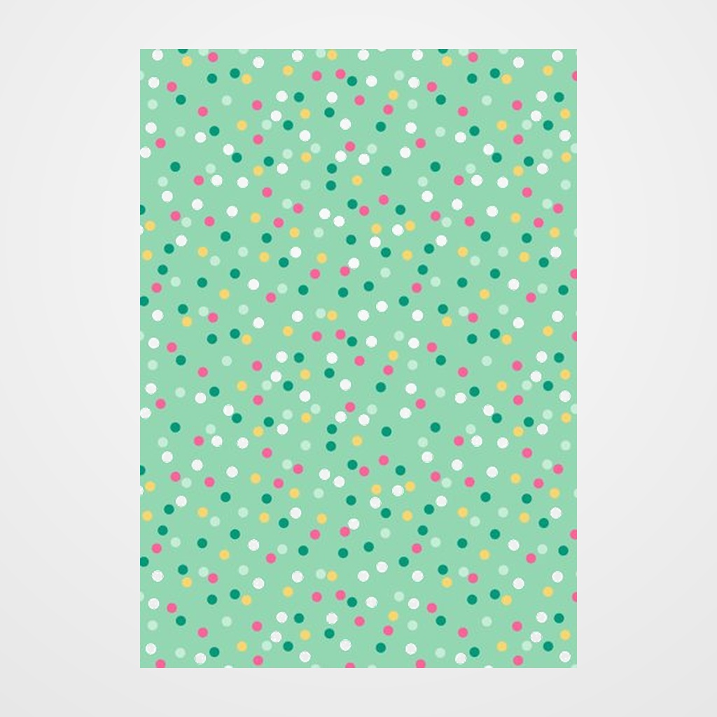 PAPEL de REGALO BOBINA BASIKA 62 cm x 80 m (4 Kg aprox.) LUNARES (LN2001-M 62 CM)