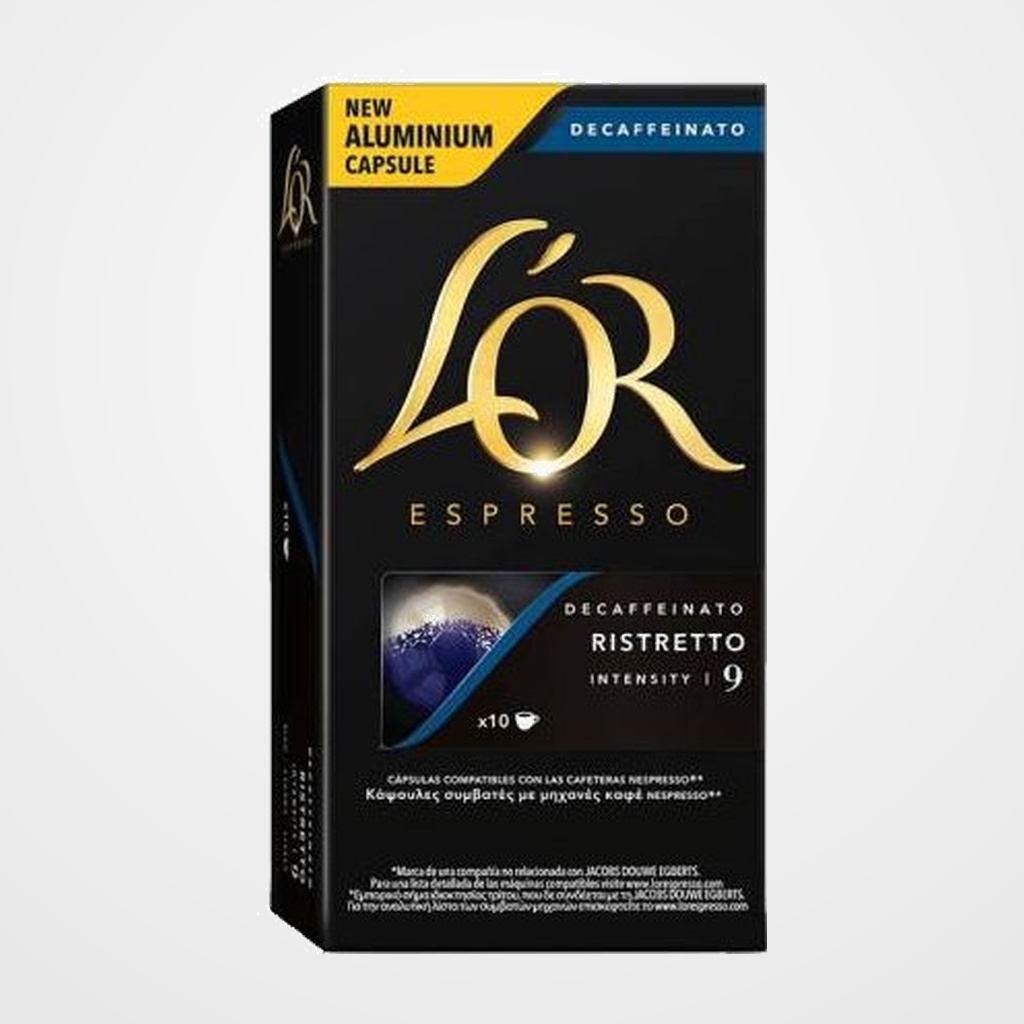 CAFE L OR DESCAFEINADO CAJA DE 10 UNIDADE COMPATIBLE CON NESSPRESO