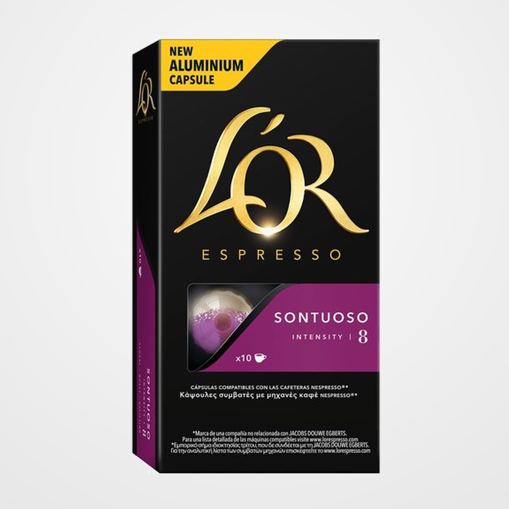CAFE L OR SONTUOSO CAJA DE 10 UNIDADES COMPATIBLE CON NESSPRESO