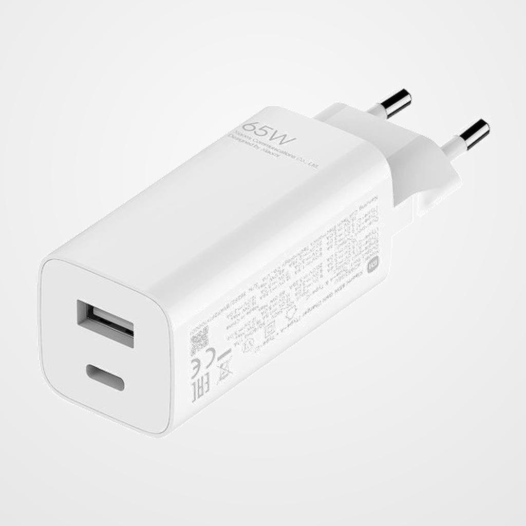 CARGADOR XIAOMI DOBLE PARED USB-A + USB-C 65W