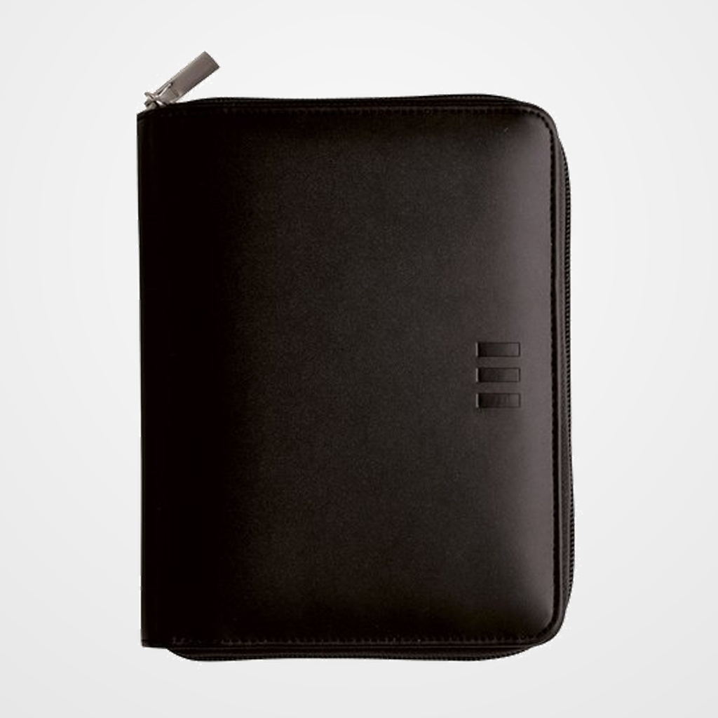AGENDA ANUAL (2027) FINOCAM CREMALLERA POL ANILLAS CON CUBIERTA SINTETICA con CREMALLERA 1000 155x215 D/P NEGRO