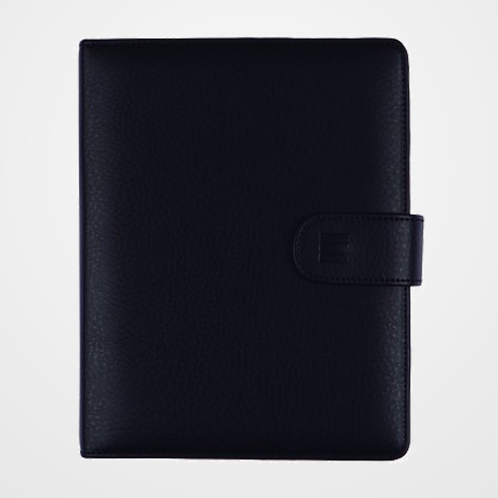 AGENDA ANUAL (2027) FINOCAM OPEN LEO 2 ANILLAS CON CUBIERTA SINTETICA con BROCHE  1000 155x215 D/P NEGRO