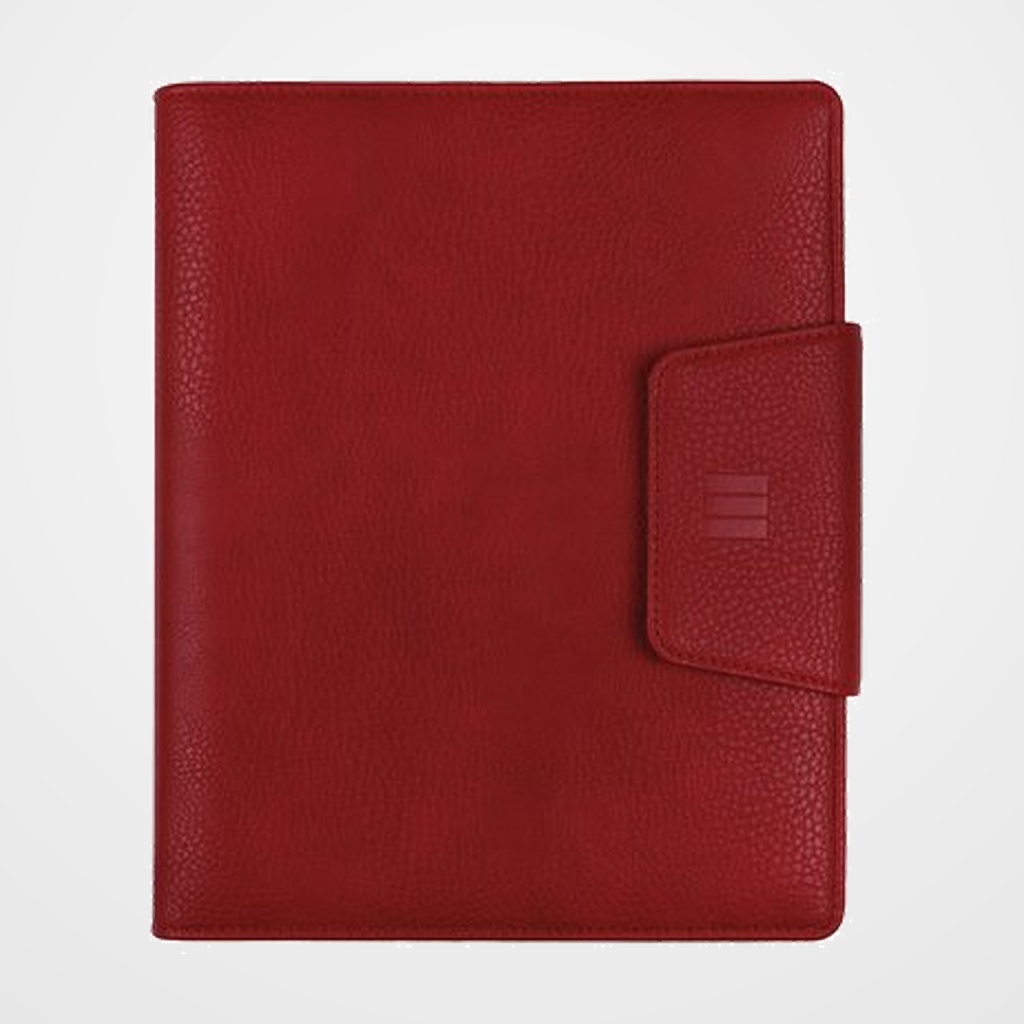 AGENDA ANUAL (2027) FINOCAM OPEN NOVA ANILLAS CON CUBIERTA SINTETICA con BROCHE 1000 155x215 S/V ROJO