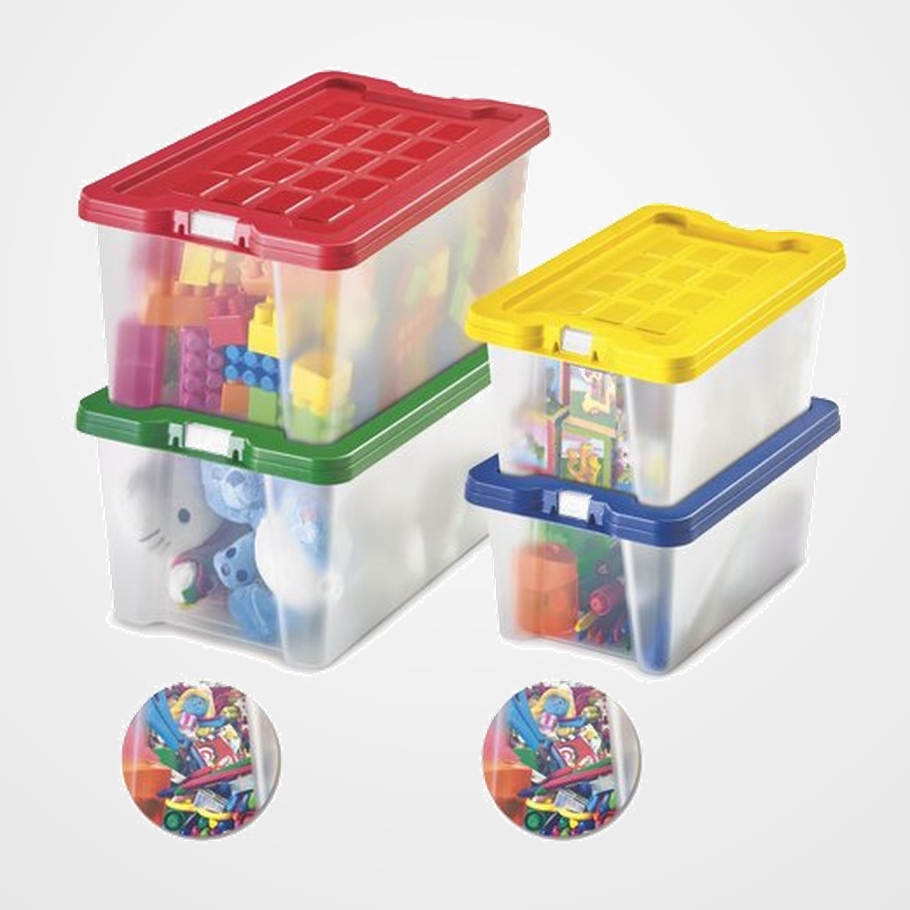 CAJA ALMACENAMIENTO FAIBO 4 LITROS APILABLE CON TAPA SURTIDO