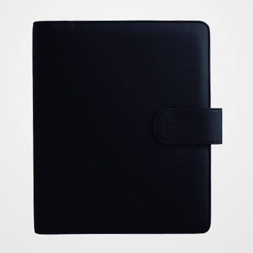 AGENDA ANUAL (2027) FINOCAM OPEN TROYA ANILLAS CON CUBIERTA SINTETICA con BROCHE 1000 155x215 S/V NEGRO