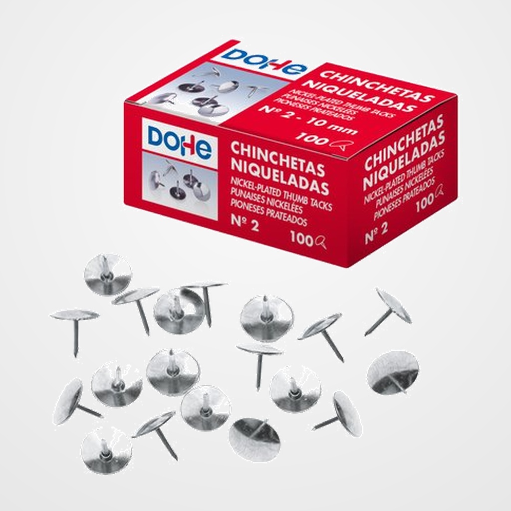 CHINCHETA DOHE NIQUELADA CAJA de 100