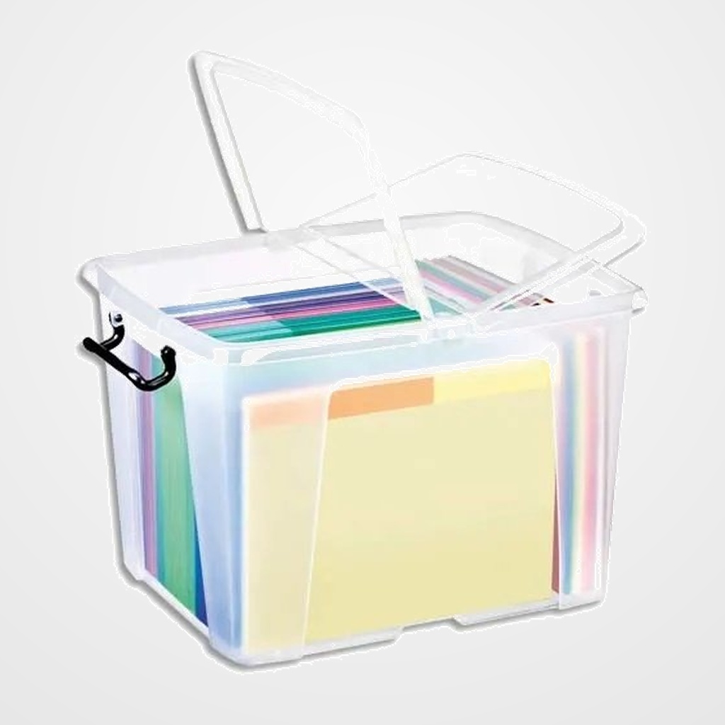 [29701193] CAJA ALMACENAMIENTO STRATA BY CEP HW674 40 LITROS APILABLE  CRISTAL